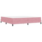 vidaXL Lit à ressorts avec matelas Rose 200 x 200 cm tissu