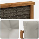 vidaXL Sofa de milieu extérieur Bois d'Acacia Massif Naturel