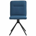 vidaXL Chaises à manger lot de 2 bleu tissu