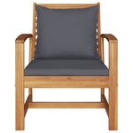 vidaXL Chaises de jardin 2 Pièces Naturel 60 x 65 x 76.5 cm