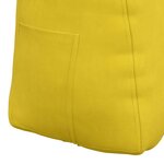 vidaXL Coussin de Dos Jaune 45 x 24 x 50 cm Velours