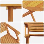 vidaXL Ensemble bistro pliant 3 Pièces Marron Bois d'Acacia Massif