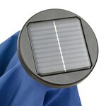 vidaXL Parasol de jardin avec lumières LED bleu azuré aluminium