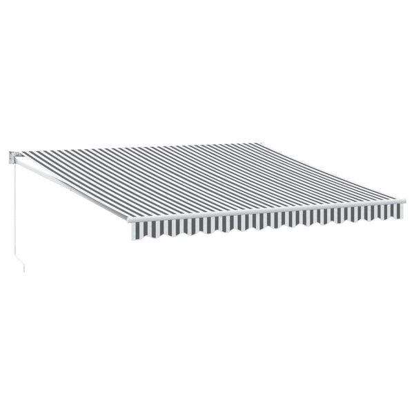 vidaXL Auvent rétractable anthracite et blanc 4x3 m tissu et aluminium