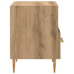 vidaXL Table de chevet avec tiroir 2 Pièces Marron 40 x 35 x 47.5 cm