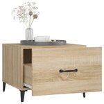 vidaXL Tables basses avec pieds en métal 2 Pièces Chêne sonoma 50x50x40cm