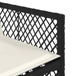 vidaXL Ensemble à manger de jardin 15 Pièces coussins noir résine tressée