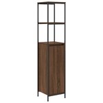 vidaXL Ensemble de mobilier de salle de bain avec étagère 5 Pièces Marron