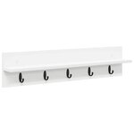 vidaXL Porte-manteau mural Blanc 80 x 10.5 x 18 cm Bois d'ingénierie