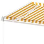 vidaXL Auvent automatique sur pied 350x250 cm Jaune/Blanc