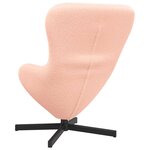 vidaXL Fauteuil œuf Rose 63 x 73 x 90 cm tissu