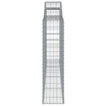 vidaXL Paniers à gabions arqués 8 Pièces 300x30x120/140 cm fer galvanisé