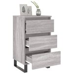 vidaXL Tables de chevet 2 Pièces sonoma gris 40x35x69 cm bois ingénierie