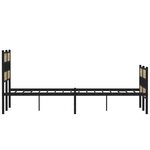 vidaXL Cadre de lit en métal sans matelas chêne sonoma 120x200 cm