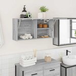 vidaXL Armoire murale de bain sonoma gris 80x25x40cm bois d'ingénierie