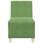 vidaXL Canapé modulaire sans accoudoirs Vert clair 55 cm Velours