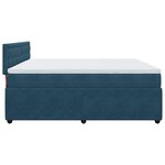 vidaXL Sommier à lattes de lit et matelas Bleu 200x200 cm velours