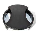 vidaXL Table basse à forme réglable noir brillant