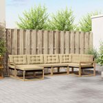 vidaXL Ensemble de canapés d'extérieur 6 Pièces Blanc et Beige