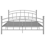 vidaXL Cadre de lit sans matelas gris métal 200x200 cm