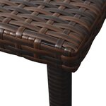 vidaXL Chaise longue avec coussin et table Résine tressée Marron