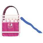 vidaXL Lit mezzanine enfants avec tunnel sans matelas rose 90x190 cm