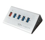 Hub USB 3.0 avec bloc d'alimentation, 4 ports + 1 LOGILINK