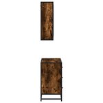 vidaXL Ensemble de meubles de salle de bain 2 Pièces Chêne fumé