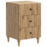 vidaXL Cabinet de chevet Chêne artisanal 43 x 41 x 66 5 cm