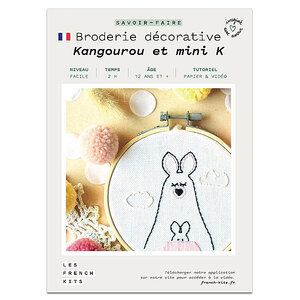 FRENCH KITS-Les French Kits - Broderie décorative - Kangourou-Kit créatif fabriqué avec amour en France