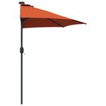 vidaXL Parasol de jardin Couleur terre cuite 294 x 150 x 224 cm tissu
