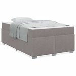 vidaXL Cadre de lit Taupe 120 x 190 cm tissu