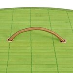 Vidaxl panier à linge d'angle bambou vert 60 l