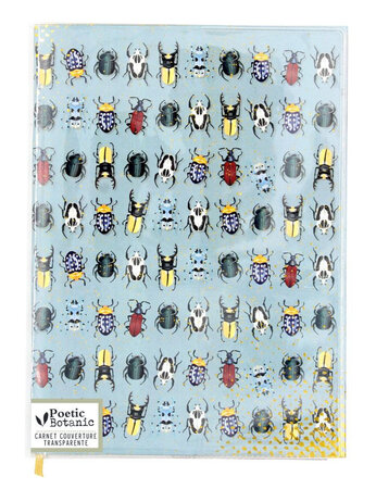 Cahier à couverture plastique 14 5x20cm Insectes 60 pages