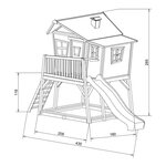Axi maison de jeu avec toboggan max bois