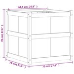 vidaXL Jardinière d'extérieur 70x70x70 cm bois de pin massif