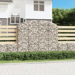 vidaXL Panier de gabions arqué 200x30x160/180 cm Fer galvanisé