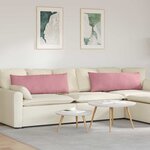 vidaXL Coussins de canapé 2 Pièces Rose 120 x 40 cm