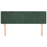 vidaXL Tête de lit avec oreilles Vert foncé 147x16x78/88 cm Velours