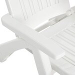 vidaXL Chaise longue pliable Polypropylène Gris
