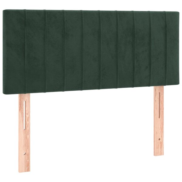 vidaXL Tête de lit Vert foncé 100x5x78/88 cm Velours