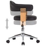 vidaXL Chaises à manger pivotantes lot de 2 noir similicuir