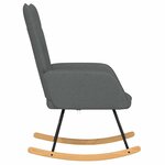 vidaXL Chaise à bascule Gris foncé Tissu