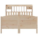 vidaXL Lit bibliothèque sans matelas 150x200 cm bois massif de pin