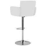 vidaXL Tabourets de bar lot de 2 blanc similicuir
