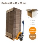 Carton 60 x 40 x 20 double cannelure (x200)