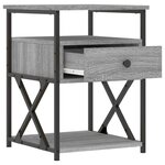 vidaXL Table de chevet sonoma gris 40x42x55 cm bois d'ingénierie