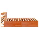 vidaXL Cadre de lit et tête de lit cire marron 160x200 cm bois de pin