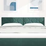 vidaXL Tête de Lit LED Geometric Manuel Vert foncé 160 cm Velours