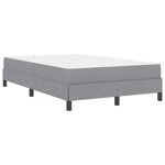 vidaXL Lit à ressorts avec matelas Gris clair 120 x 190 cm tissu